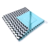 Tappetino Imbottito per Tenda Teepee Nero Blu Chevron