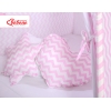 Tenda Indiana per Bambino con Tappetino e Cuscini Rosa Chevron