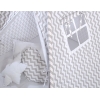 Tenda Teepee con Cuscini e Piume Decorative GRATIS! Grigio Chevron