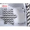 Tenda Teepee con Cuscini e Piume Decorative GRATIS! Nero Chevron