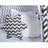 Tenda Teepee con Cuscini e Piume Decorative GRATIS! Nero Chevron