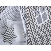 Tenda Teepee con Cuscini e Piume Decorative GRATIS! Nero Chevron