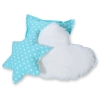 Tenda Teepee con Tappetino e Cuscini Turchese Pois Bianchi