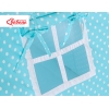 Tenda Teepee con Tappetino e Cuscini Turchese Pois Bianchi
