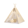 Tenda Teepee con Tappetino e Piume Decorative GRATIS! Beige Pois Bianchi