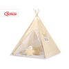 Tenda Teepee con Tappetino e Piume Decorative GRATIS! Beige Pois Bianchi