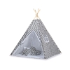 Tenda Teepee con Tappetino e Piume Decorative GRATIS! Nero Chevron