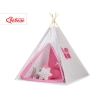 Tenda Teepee con Tappetino e Piume Decorative GRATIS! Rosa Grigio a Scacchi