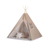 Tenda Teepee e Piume Decorative GRATIS! Marrone Beige Pois Bianchi a Strisce