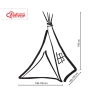 Tenda Teepee e Piume Decorative GRATIS! Marrone Beige Pois Bianchi a Strisce