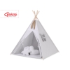 Tenda Teepee per Bambini con Tappetino e Set Cuscini Grigio