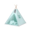 Tenda Teepee per Bambini con Tappetino e Set Cuscini Menta