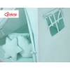 Tenda Teepee per Bambini con Tappetino e Set Cuscini Menta