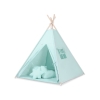 Tenda Teepee per Bambini con Tappetino e Set Cuscini Menta