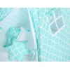 Tenda Teepee per Bambini con Tappetino e Set Cuscini Menta Marocco