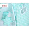 Tenda Teepee per Bambini con Tappetino e Set Cuscini Menta Marocco