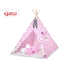 Tenda Teepee per Bambini con Tappetino e Set Cuscini Rosa
