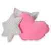 Tenda Teepee per Bambini con Tappetino e Set Cuscini Rosa Grigio a Scacchi