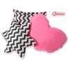 Tenda Teepee per Bambini con Tappetino e Set Cuscini Rosa Nero Chevron