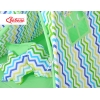 Tenda Teepee per Bambini con Tappetino e Set Cuscini Verde Blu Chevron