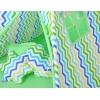 Tenda Teepee per Bambini con Tappetino e Set Cuscini Verde Blu Chevron
