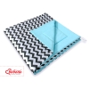 Tenda Teepee per Bambini con Tappetino Nero Blu Chevron