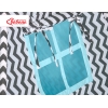 Tenda Teepee per Bambini con Tappetino Nero Blu Chevron