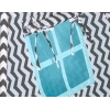 Tenda Teepee per Bambini con Tappetino Nero Blu Chevron