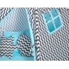 Tenda Teepee per Bambini Nero Blu Chevron