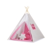 Tenda Teepee per Bambini Rosa Grigio a Scacchi