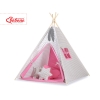 Tenda Teepee per Bambini Rosa Grigio a Scacchi