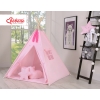 Tenda Wigwam per Bambino con Tappetino e Cuscini Rosa
