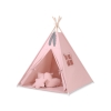 Tenda Wigwam per Bambino con Tappetino e Cuscini Rosa Scuro