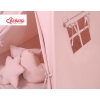 Tenda Wigwam per Bambino con Tappetino e Cuscini Rosa Scuro