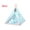 Tenda Wigwam per Bambino con Tappetino e Cuscini Turchese