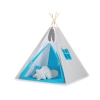 Tenda Wigwam per Bambino con Tappetino Grigio Turchese a Scacchi