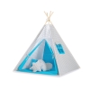 Tenda Wigwam per Bambino con Tappetino Grigio Turchese a Scacchi