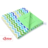 Tenda Wigwam per Bambino con Tappetino Verde Blu Chevron