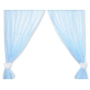 Tendaggio Cameretta di Bambini Blu a Strisce Cuori