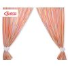 Tende per Cameretta Arancio a Strisce Cuori