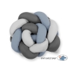 Treccia Paracolpi Culla Grigio Antracite Azzurro Pastello