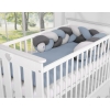 Treccia Paracolpi Culla Grigio Antracite Azzurro Pastello