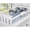 Treccia Paracolpi Culla Grigio Antracite Azzurro Pastello