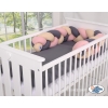 Treccia Paracolpi per Letto Bambino Beige Antracite Rosa Scuro