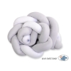 Treccia Paracolpi per Letto Bambino Bianca Grigio