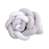 Treccia Paracolpi per Letto Bambino Bianca Grigio