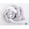Treccia Paracolpi per Letto Bambino Bianca Grigio