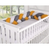 Treccia Paracolpi per Letto Bambino Grigio Antracite Giallo Miele