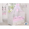 Treccia Paracolpi per Letto Bambino Rosa Bianca Grigio