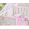 Treccia Paracolpi per Letto Bambino Rosa Bianca Grigio